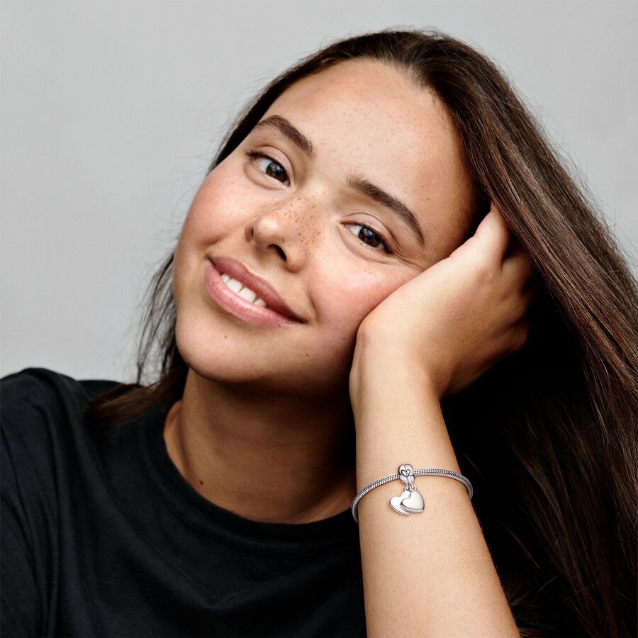 Mother & Son Heart Split Dangle Charm