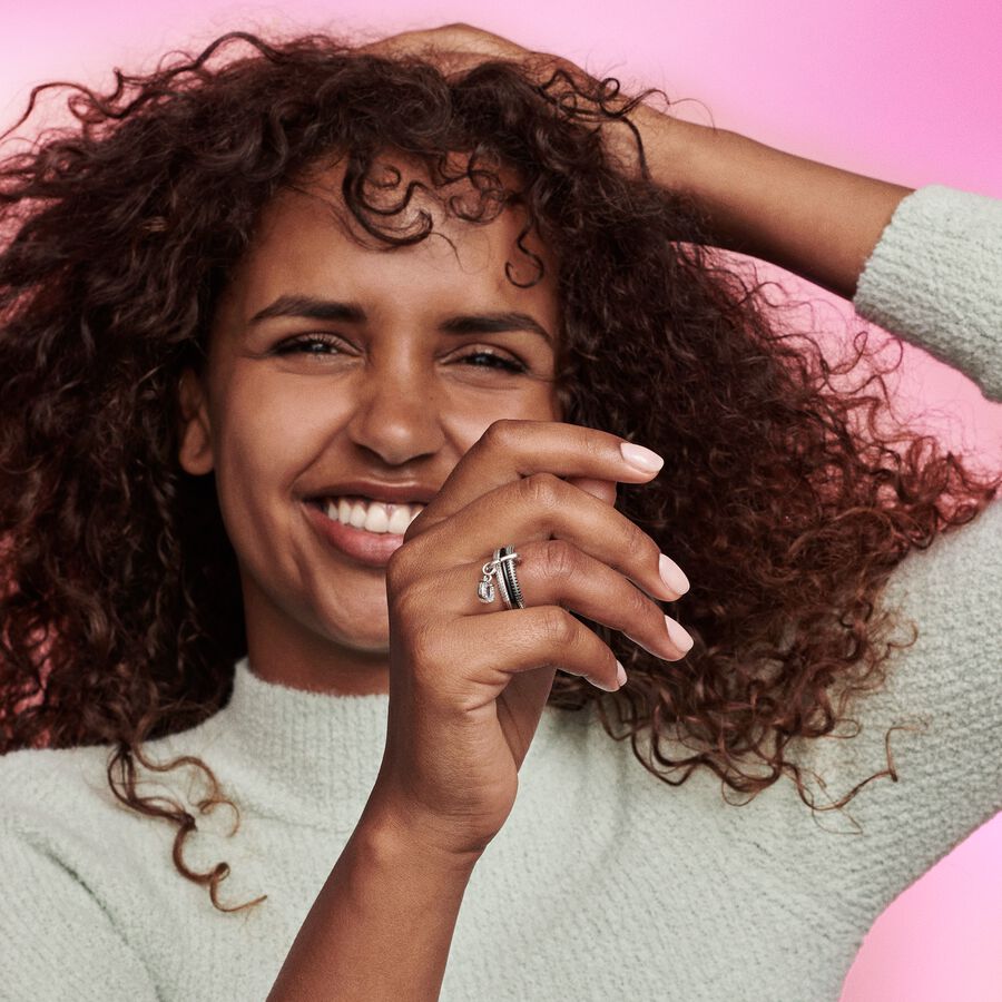 Pandora ME Black Enamel Ring