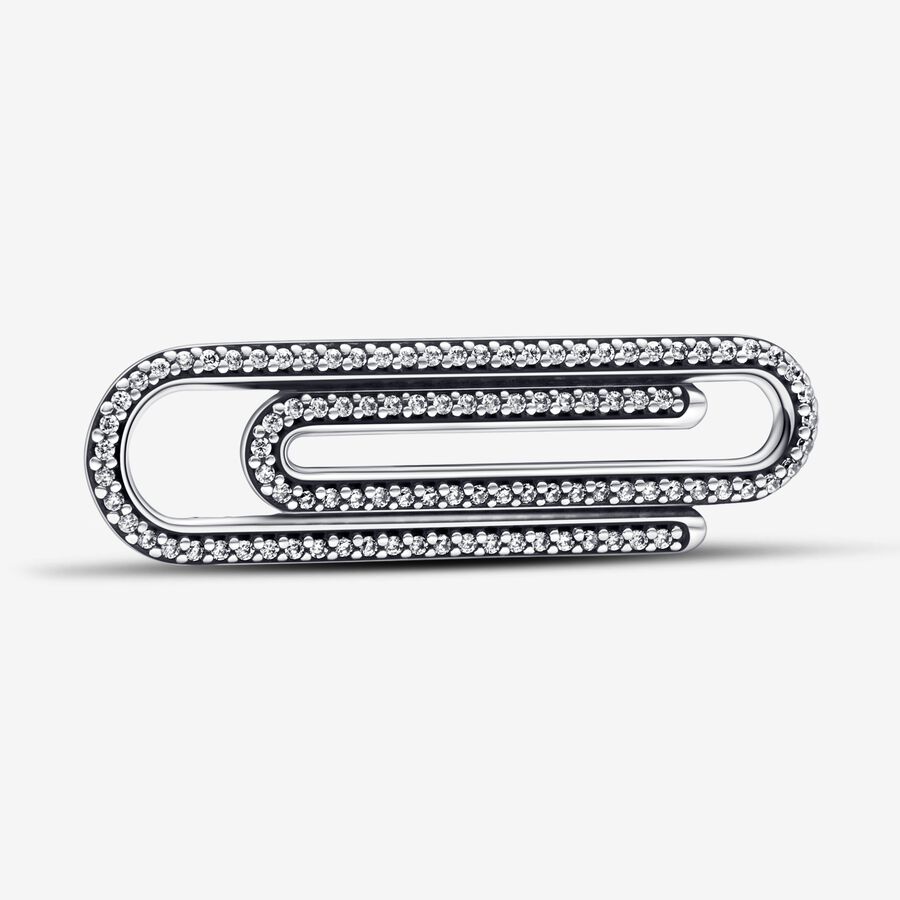 FINAL SALE - Pandora ME Pav&eacute; Paperclip Styling Link