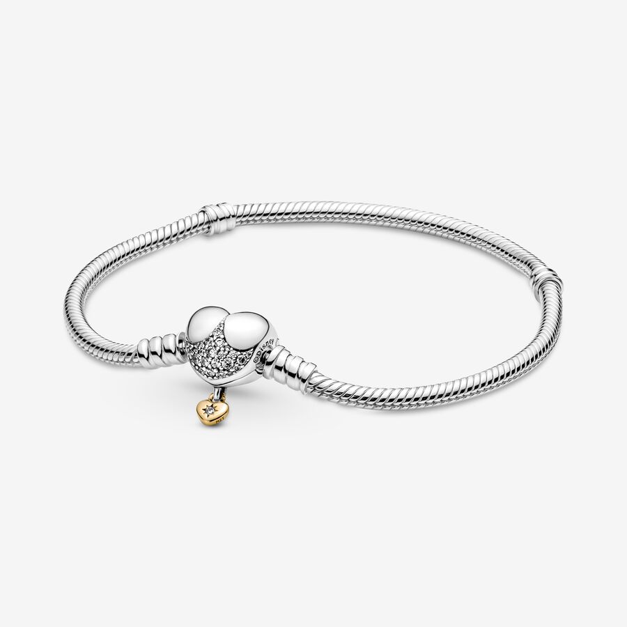 FINAL SALE - Disney Princess Pandora Moments Heart Snake Chain Bracelet