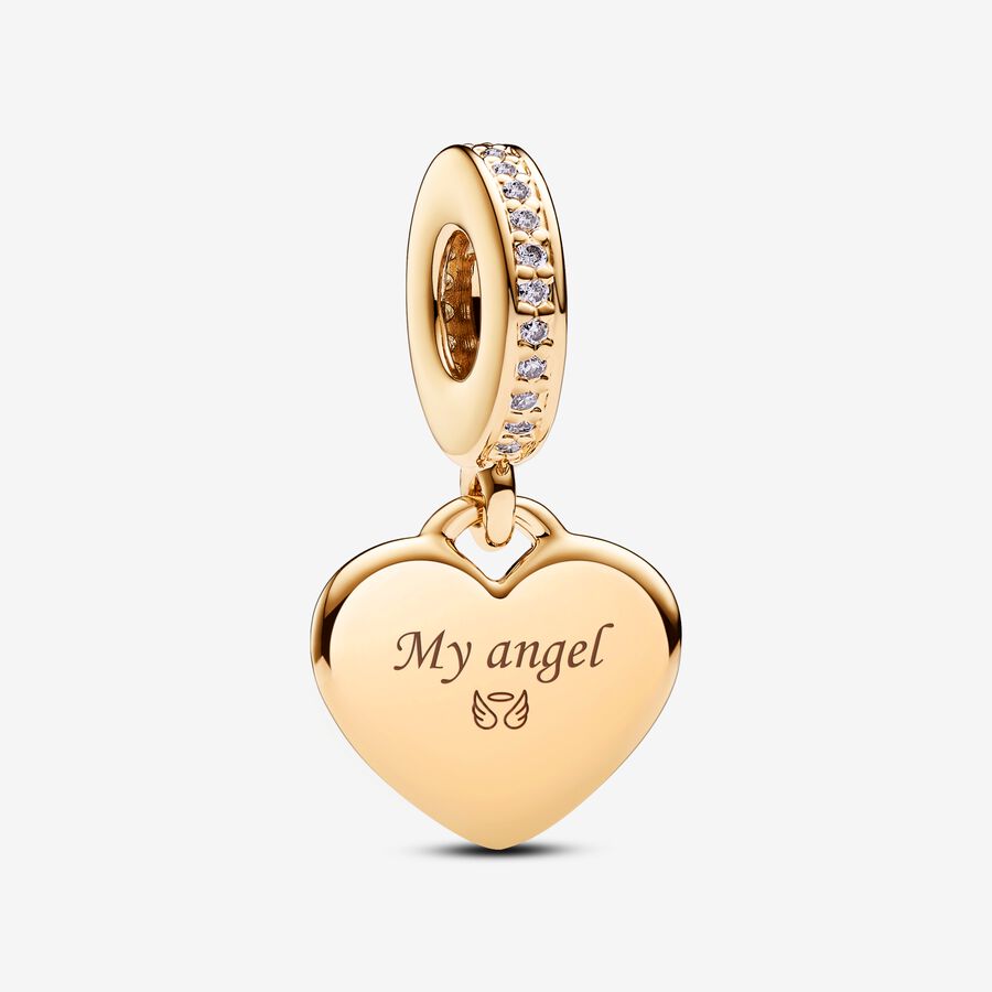 Engravable Heart Tag Dangle Charm