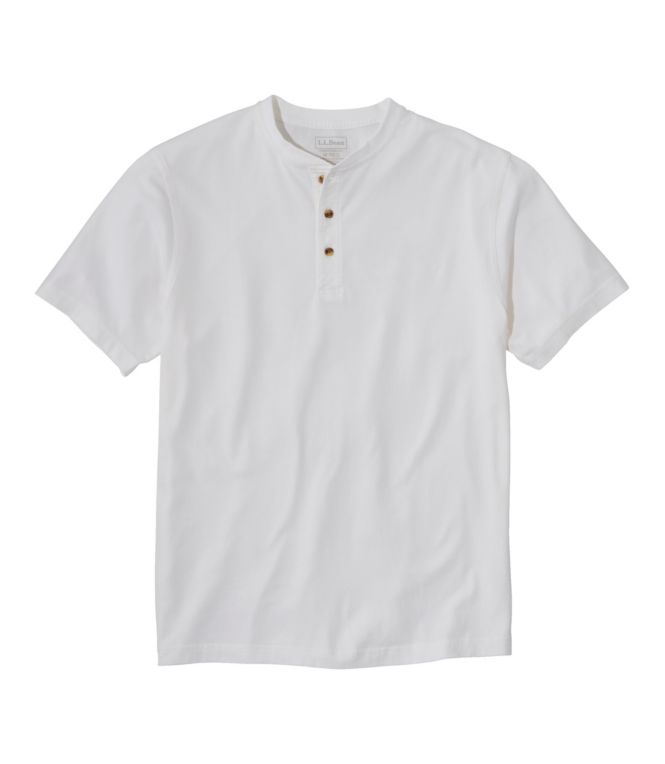 Men's Carefree Unshrinkable Tee, Traditional Fit, Henley