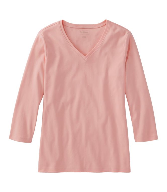 Women's L.L.Bean V-Neck, Three-Quarter-Sleeve