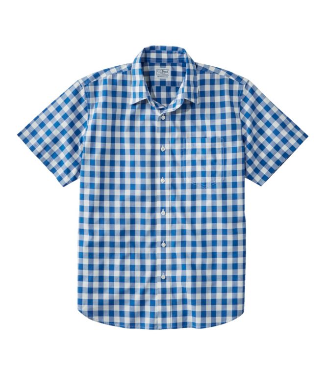 Men's Bean's Wrinkle-Free Everyday Shirt, Traditional Untucked Fit, Plaid, Short-Sleeve