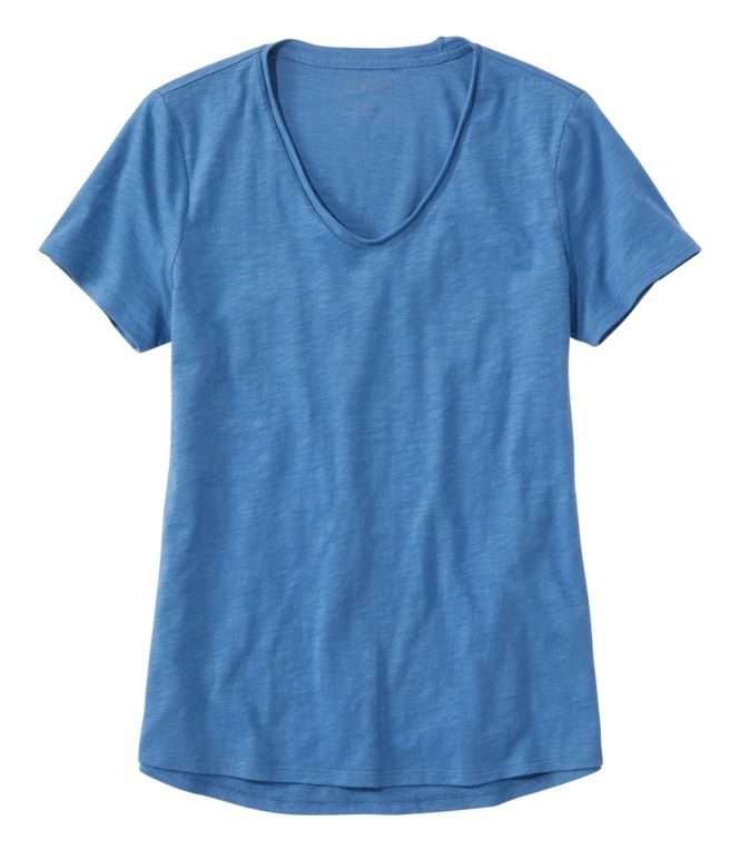 Women's Organic Cotton Tee, V-Neck Short-Sleeve