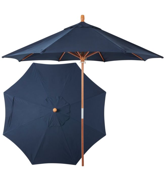 Sunbrella Market Umbrella, Wood