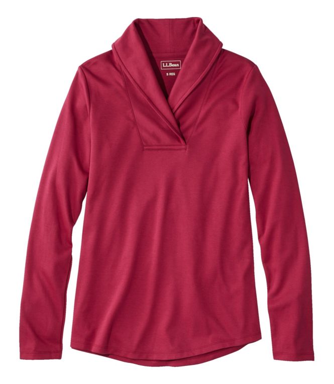 Women's L.L.Bean Pullover, Long-Sleeve Shawl Collar