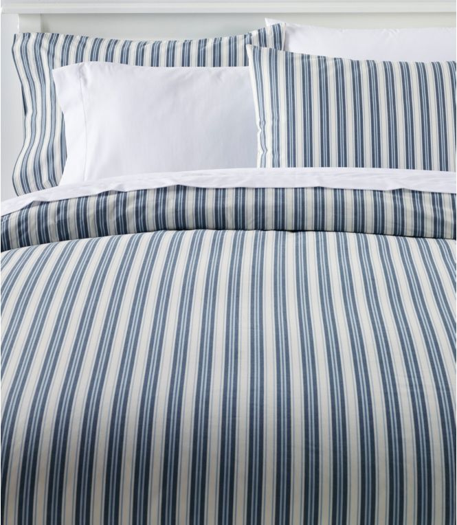 Sunwashed Percale Comforter Cover, Stripe