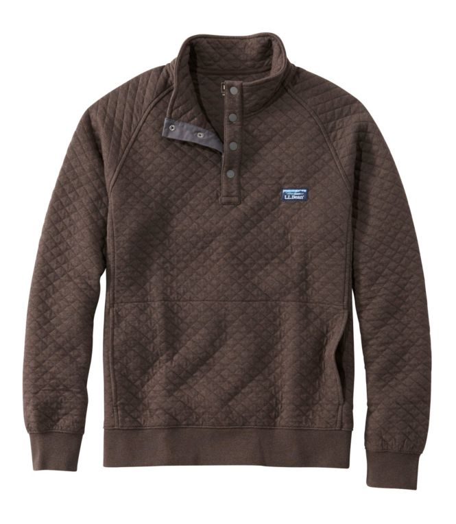 Men's Quilted Sweatshirt, Mockneck
