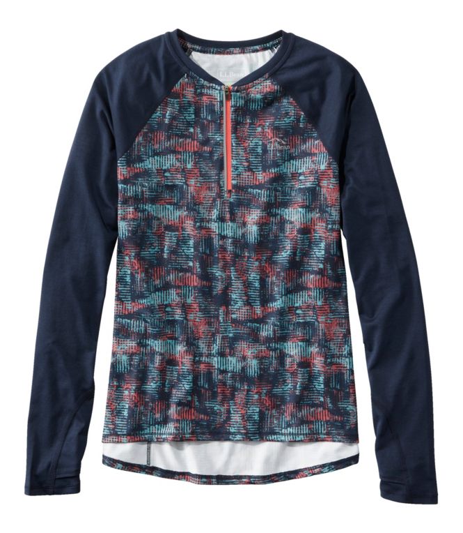 Women's Comfort Cycling Jersey, Long-Sleeve Print