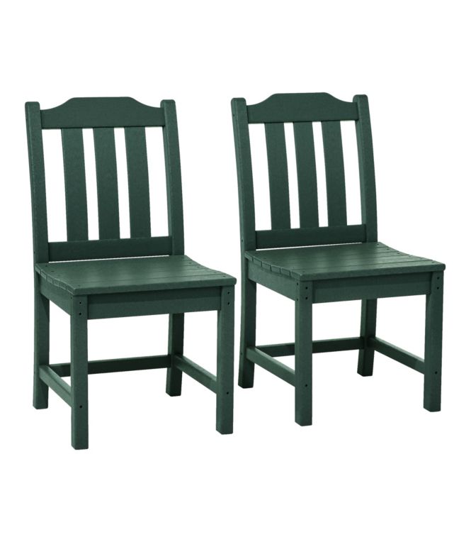 All-Weather Armless Chair, Set of Two