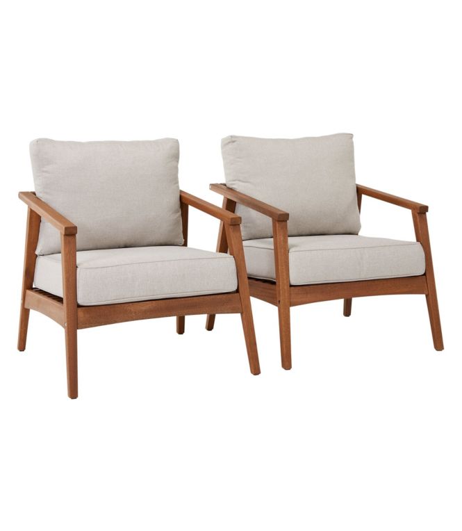 Eucalyptus Patio Chair, Set of Two
