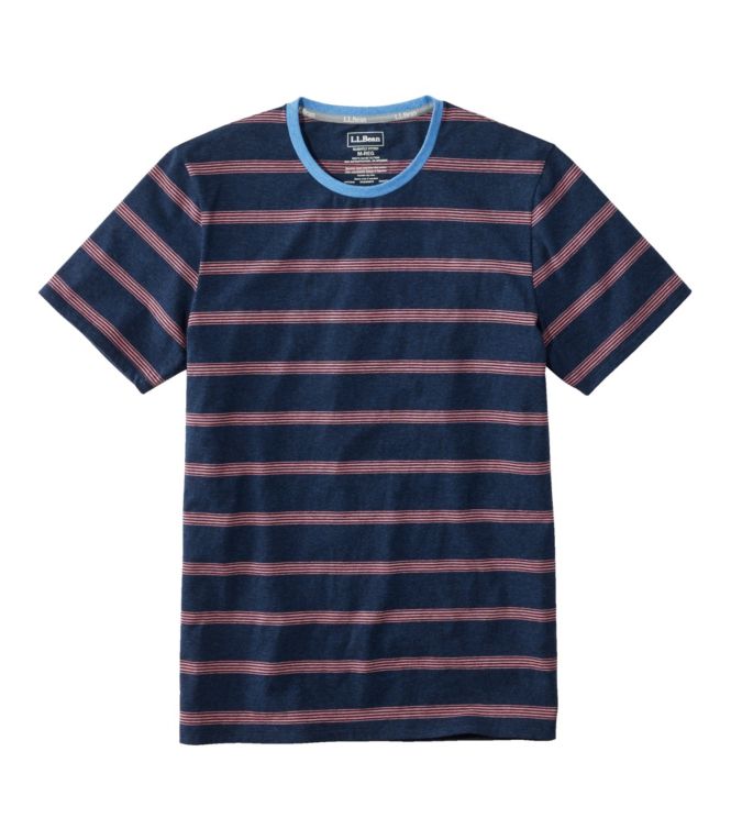 Men's Comfort Stretch Pima Tee Shirt, Short-Sleeve, Stripe