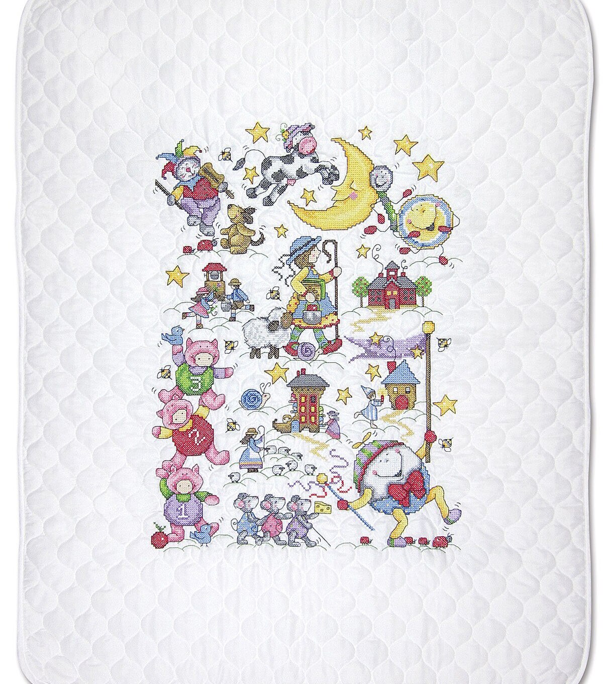 Design Works 34 x 43 Nursery Rymes Baby Quilt Cross Stitch Kit