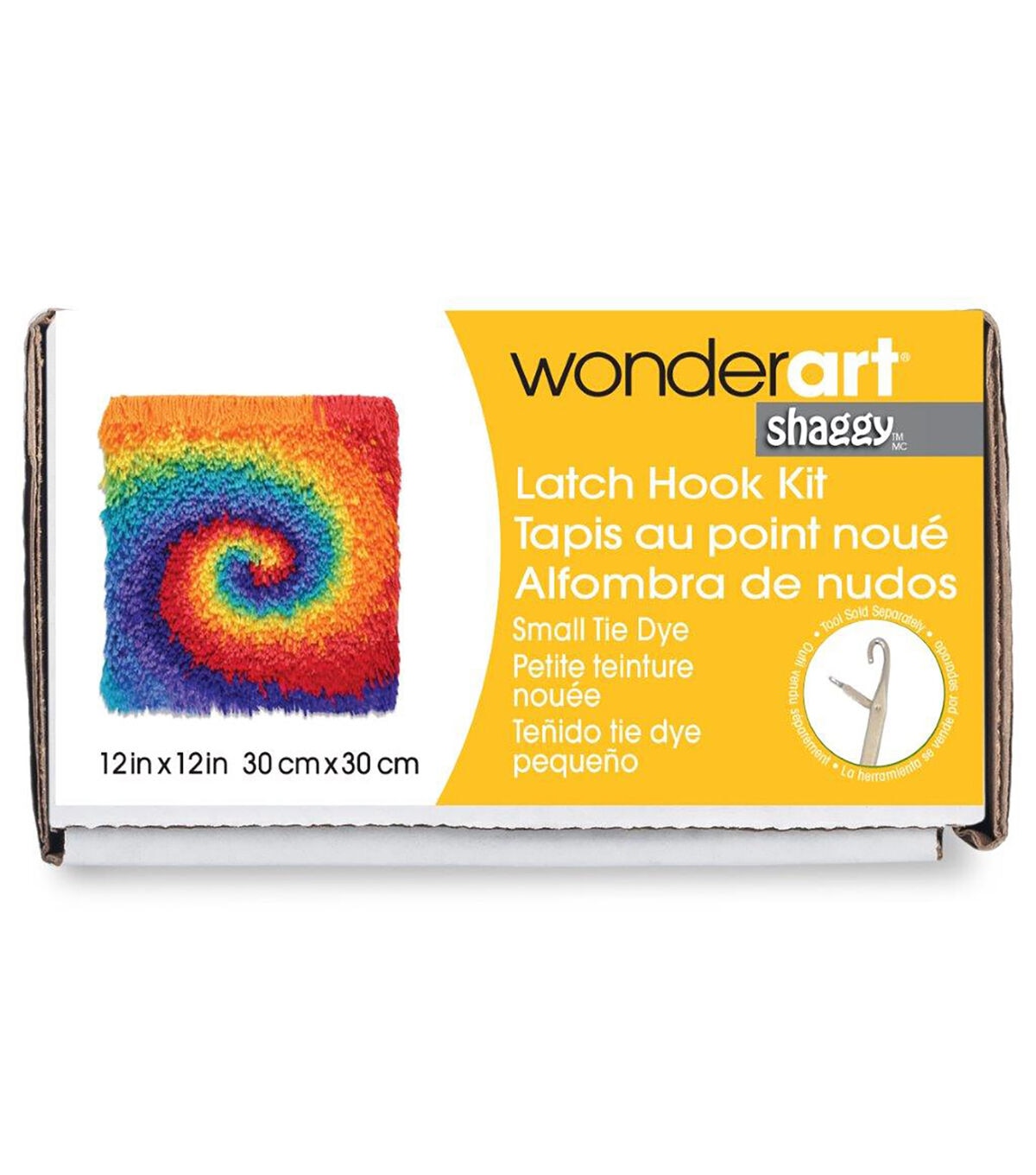 Shaggy Latch Hook Kit 12X12 Pinwheel