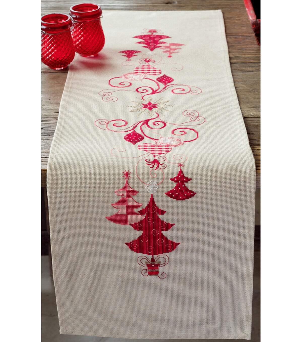 Vervaco 12 x 41 Christmas Decorations Counted Cross Stitch Kit