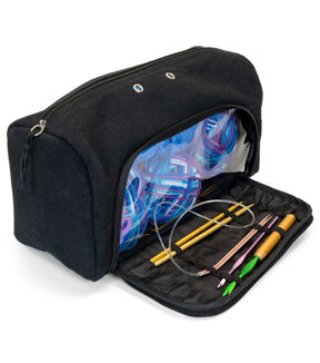 Susan Bates 12X5.5X5.5 Black Yarn Storage Tote