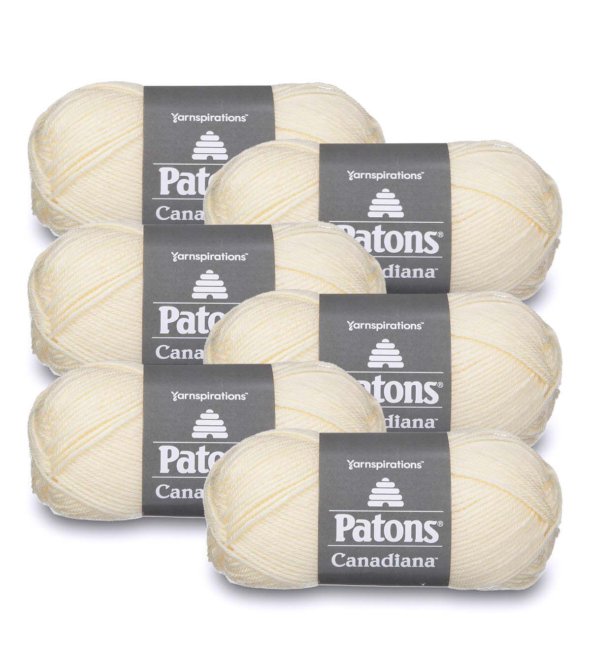 Patons Canadiana Worsted Acrylic Yarn 6 Bundle