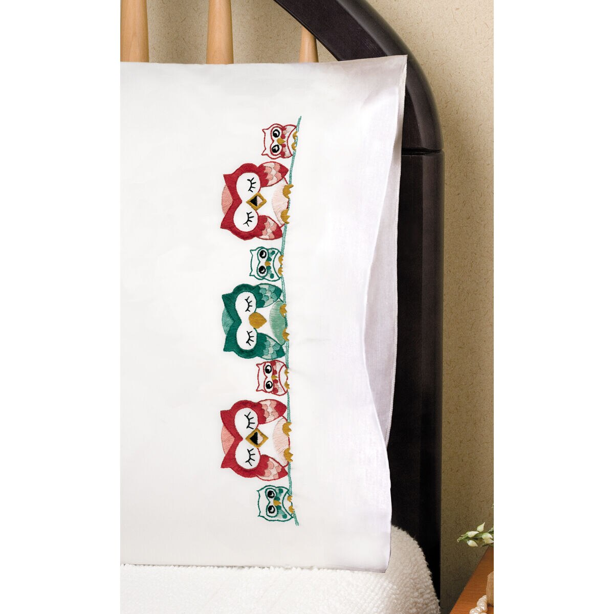 Tobin 30 x 20 Owls Stamped Embroidery Pillowcases 2pk