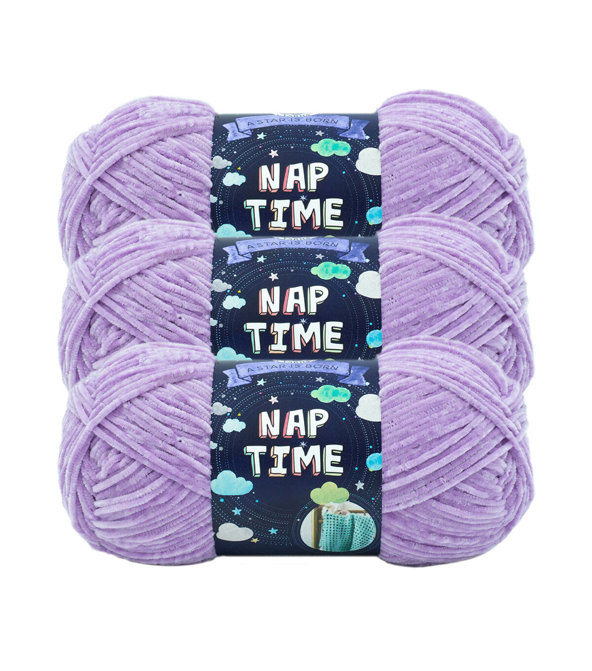 Lion Brand Nap Time 306yds Worsted Polyester Yarn 3 Bundle