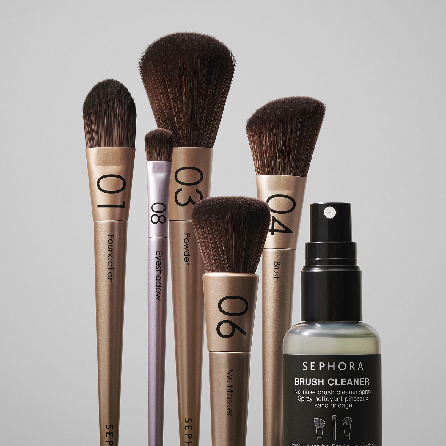 Spray limpiador de brochas