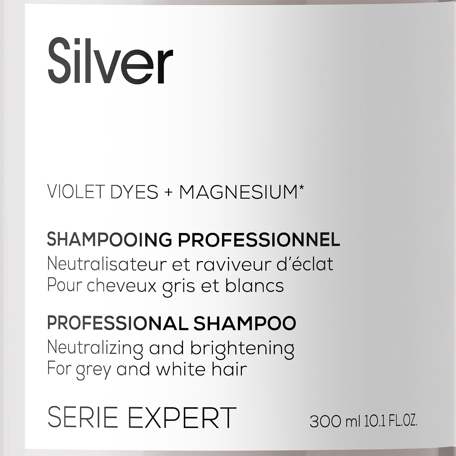 Silver Shampoo - Cabellos grises y blancos, neutraliza reflejos amarillos
