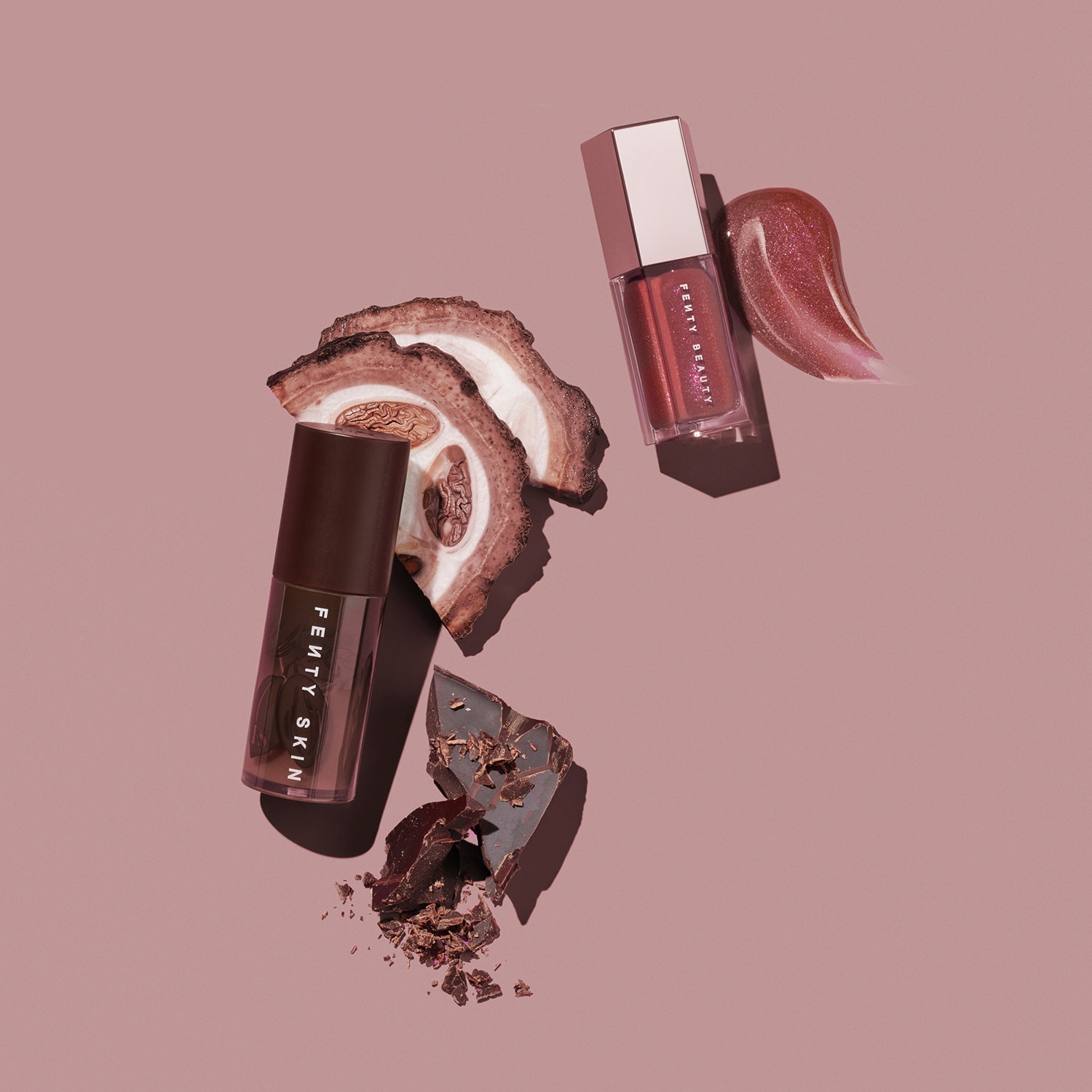 Fenty Treatz Cacao + Gloss Bomb Mini Hot Chocolit - Estuche de maquillaje