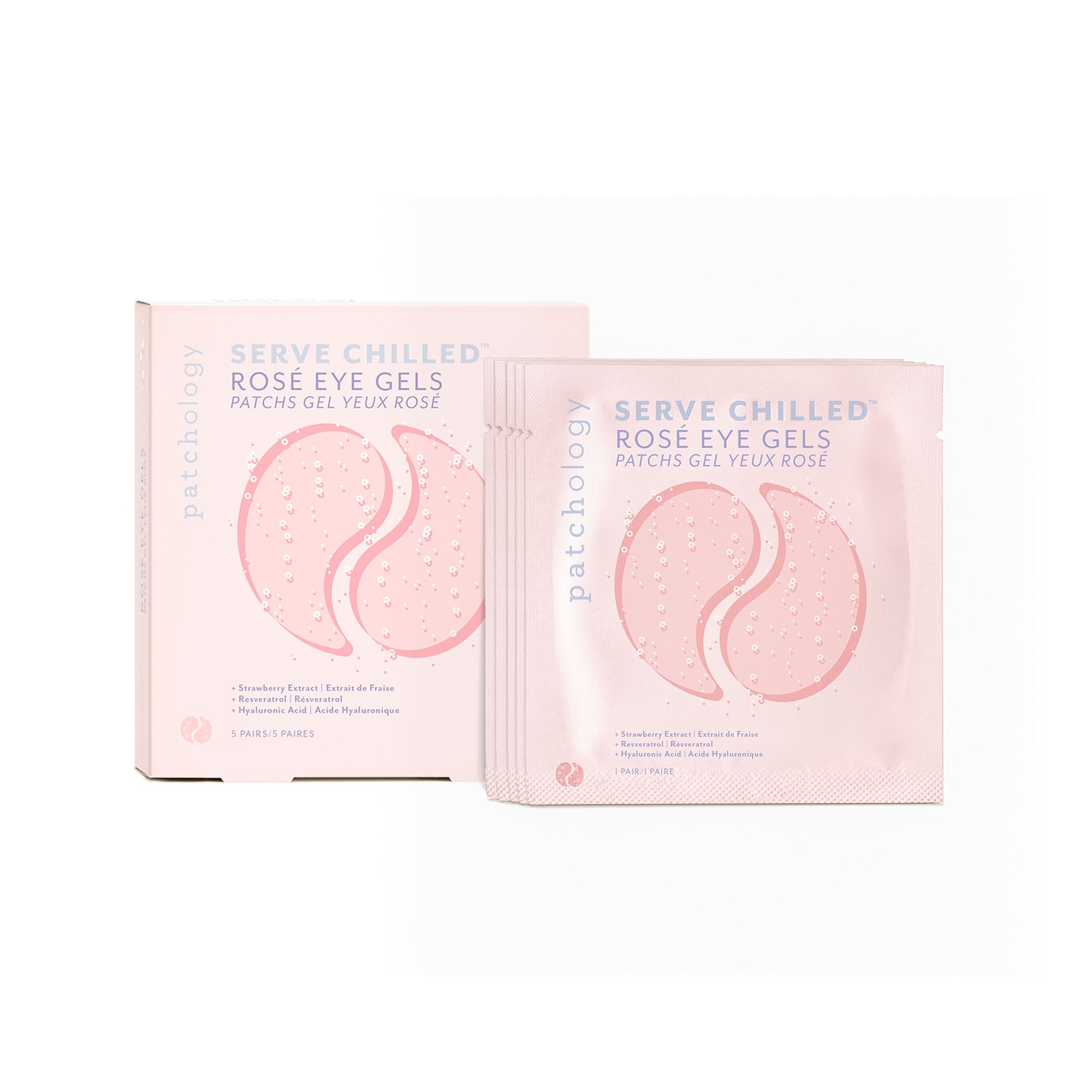 Serve Chilled - Parches Rosados de gel para el contorno de los ojos