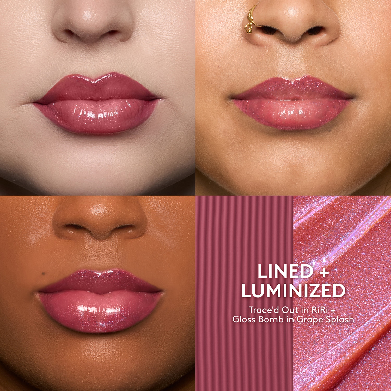 Lined + Luminized Duo - L&aacute;piz de labios Trace'd Out y Gloss Bomb