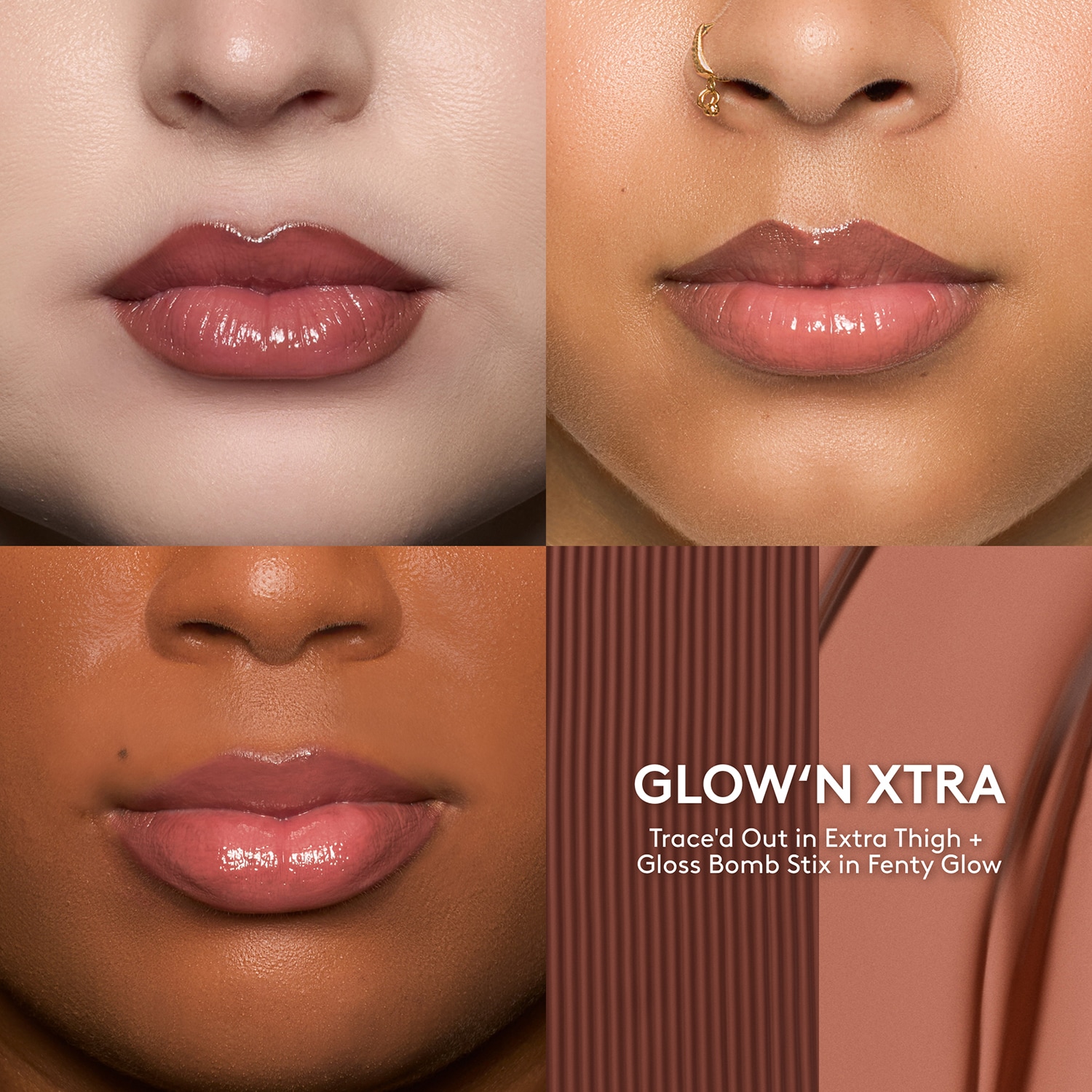 Glow'N Xtra - L&aacute;piz de labios Trace'd Out y Gloss Bomb Stix