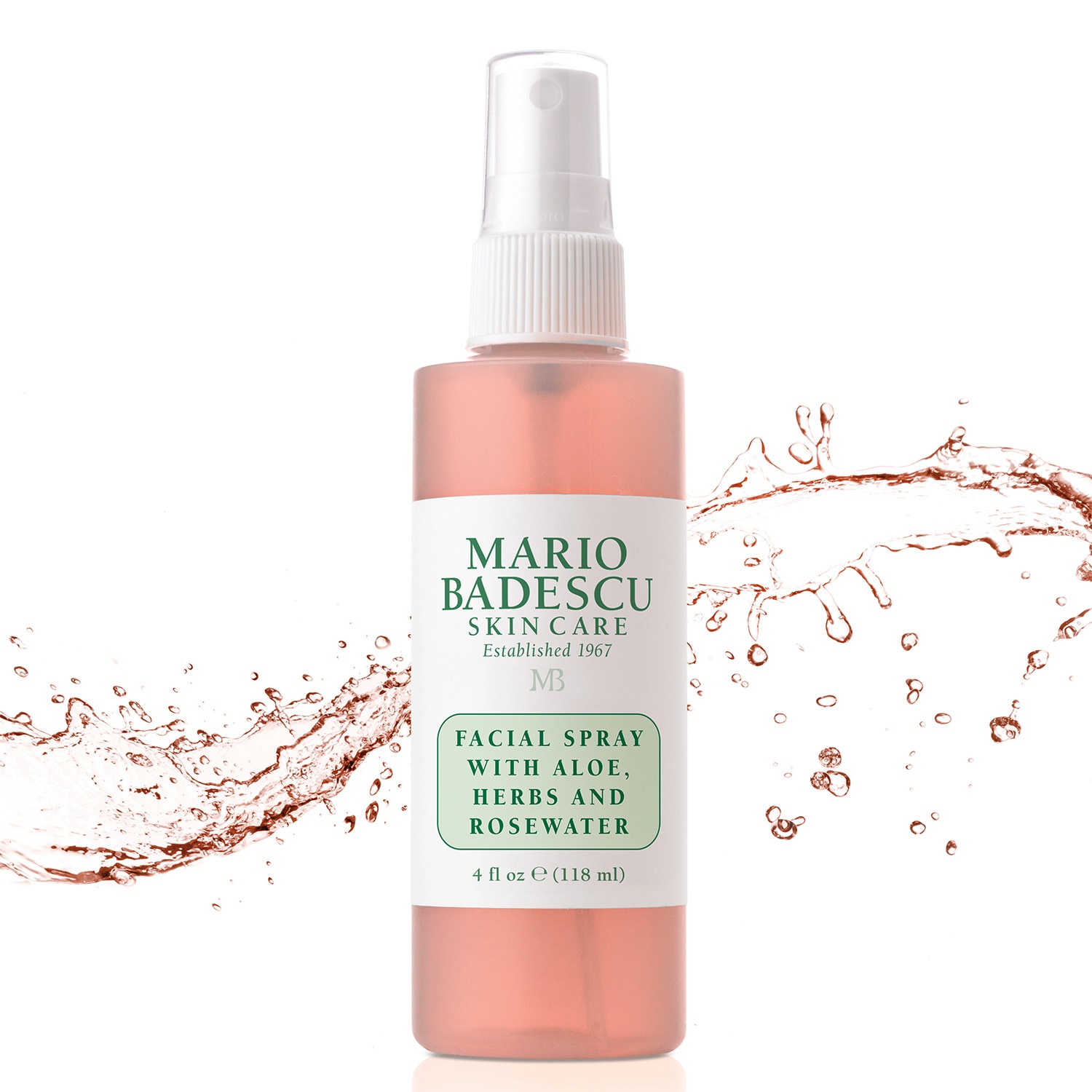 Facial Spray with Aloe, Herbs and Rosewater - Spray facial agua de rosas
