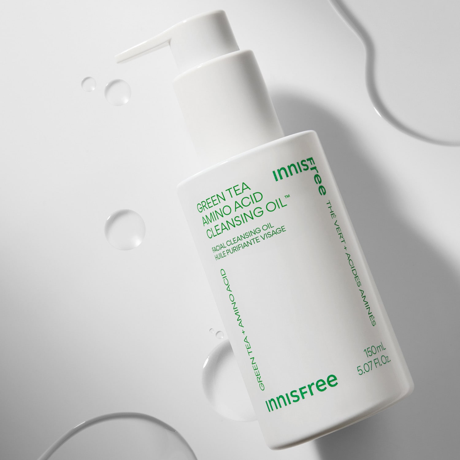 Aceite Limpiador Desmaquillante de T&eacute; Verde y Amino&aacute;cidos - Limpiador Facial