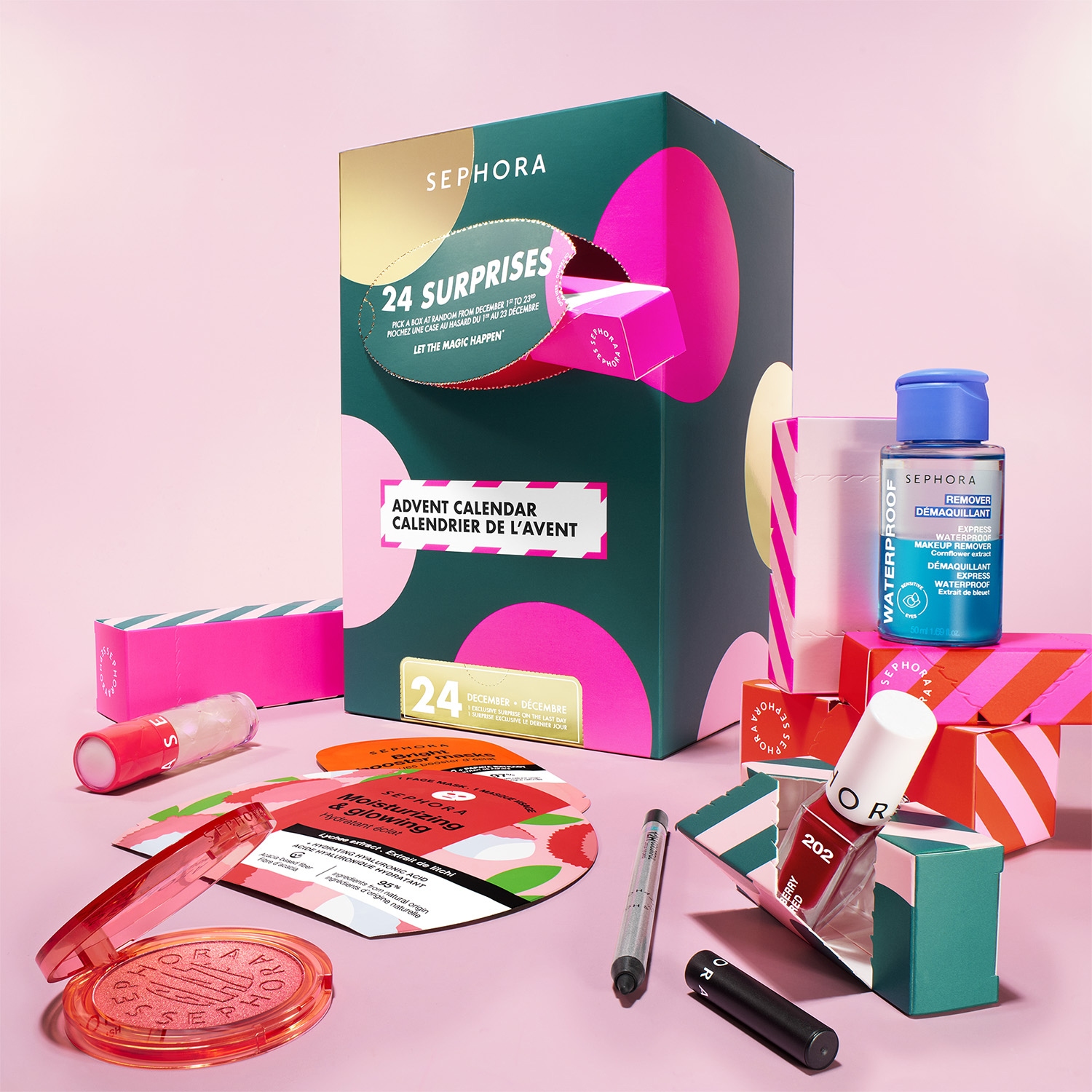 Calendario de Adviento - 24 sorpresas de maquillaje, cuidados, ba&ntilde;o y accesorios