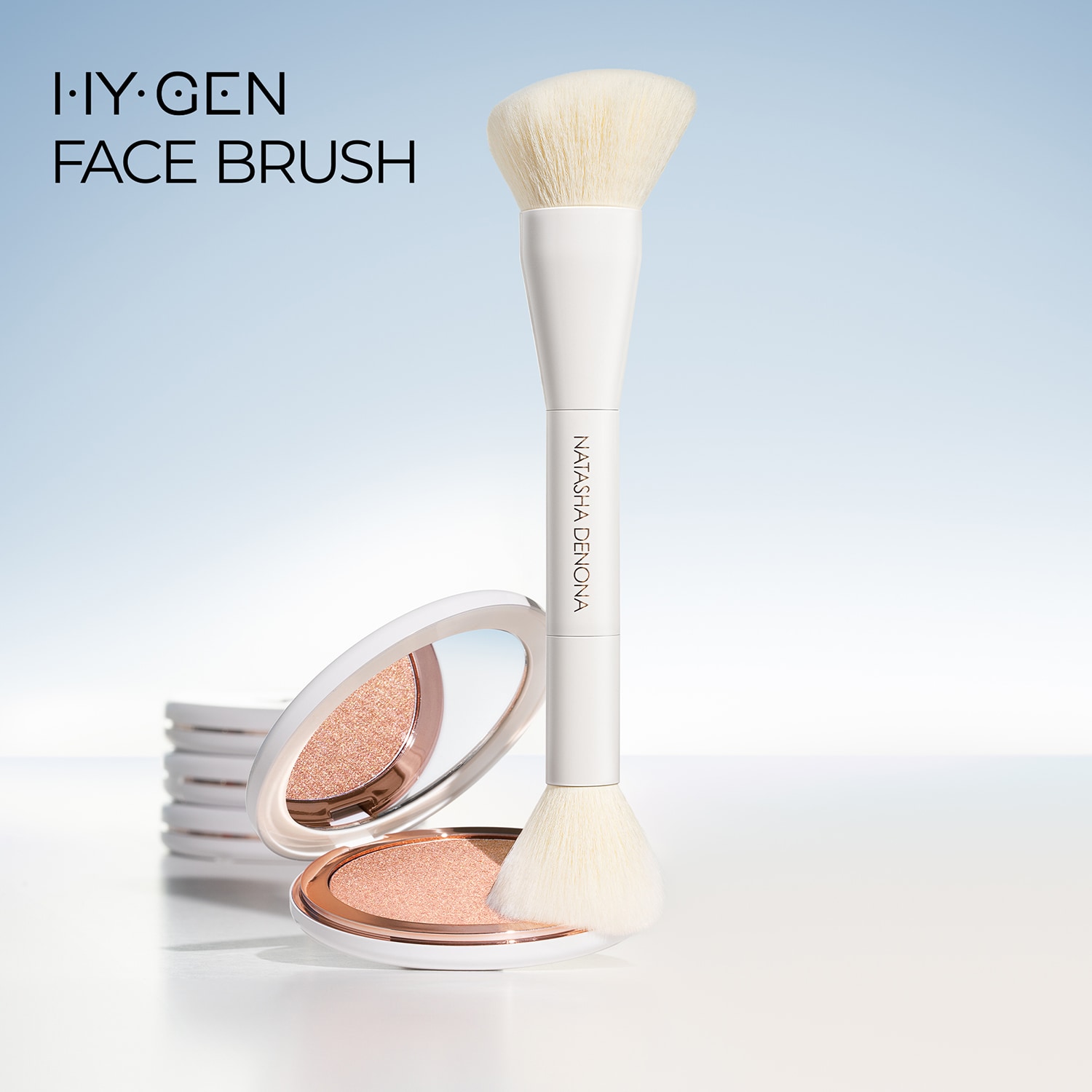 HY-GEN FACE BRUSH - Brocha facial iluminadora de doble punta