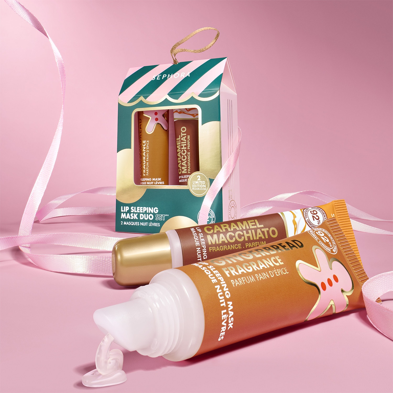 Kit de mascarillas nocturnas para labios - 2 aromas de edici&oacute;n limitada