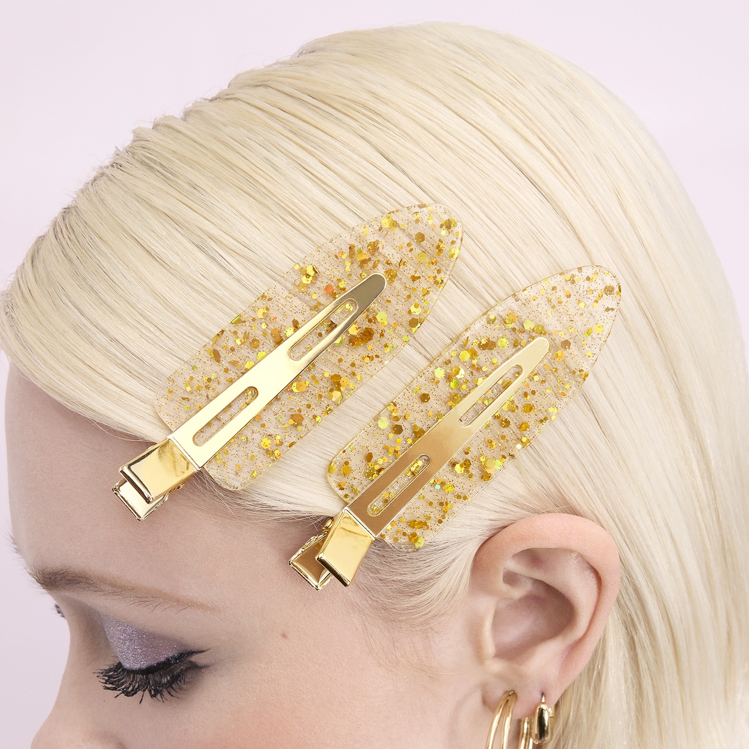 Set de coleteros y pinzas - Estuche de accesorios para el cabello