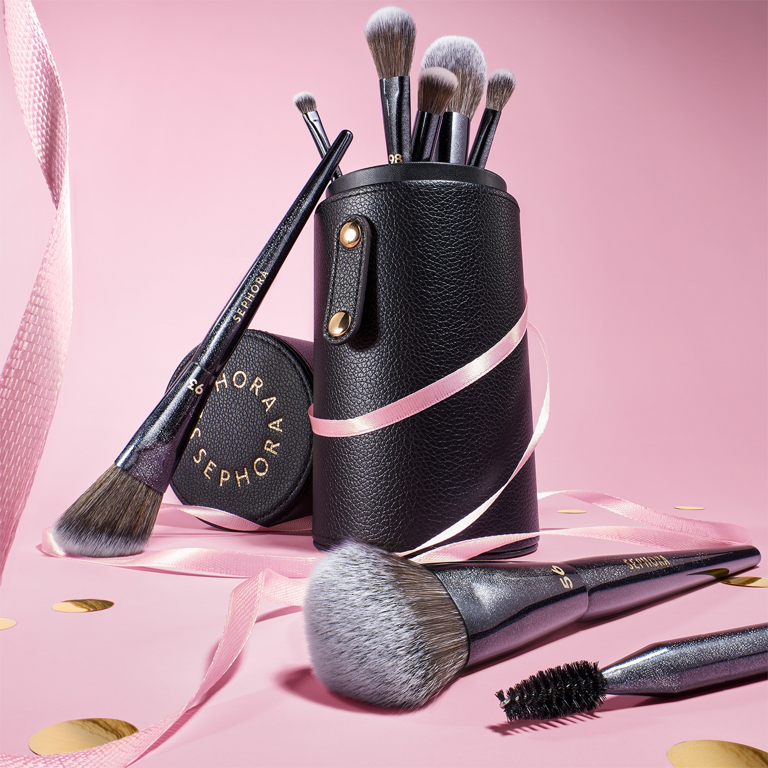 Kit de 8 pinceles pro rostro y ojos - 5 rostro pro+3 ojos pro