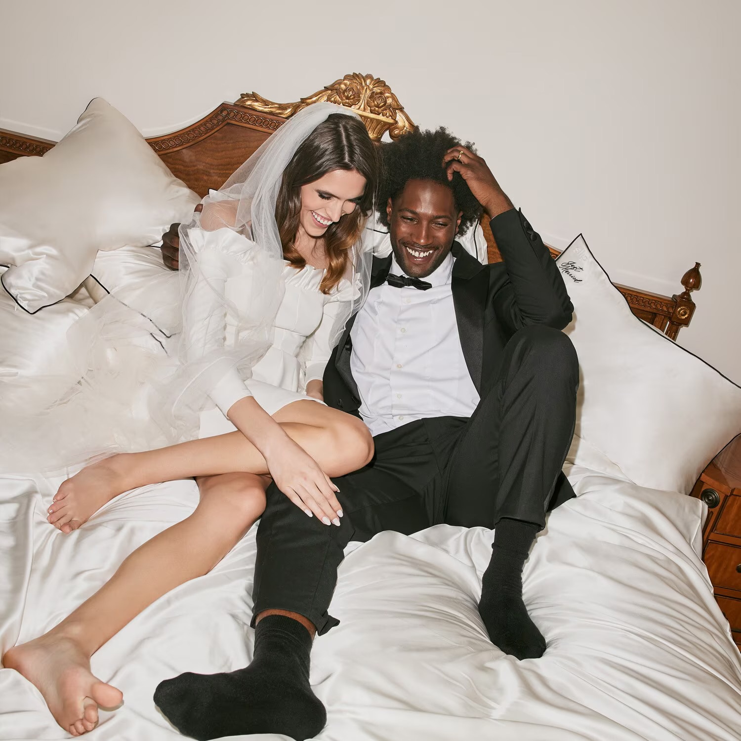 Juego de fundas de almohada Queen de seda