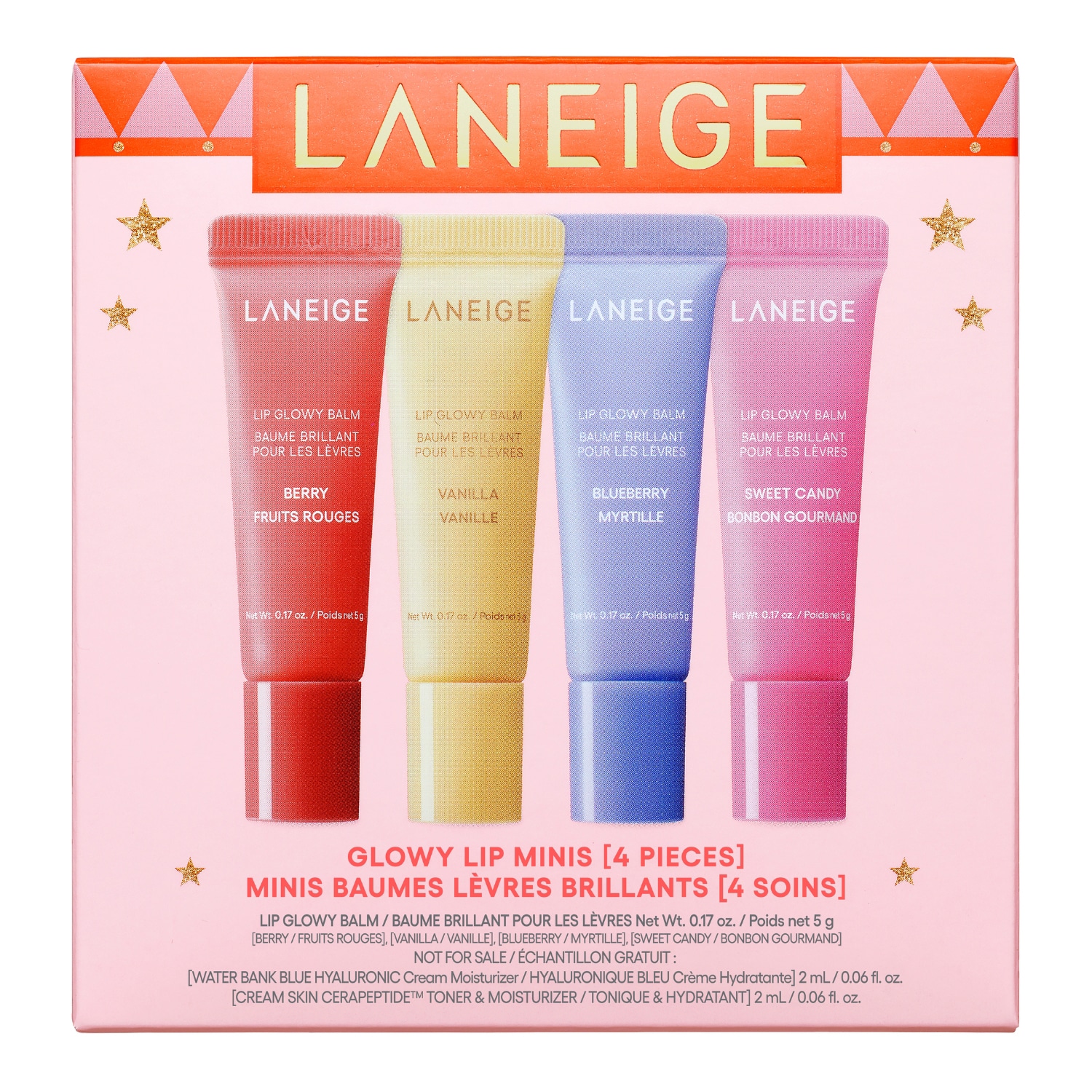 Glowy Lip Minis Set - Miniestuche de B&aacute;lsamos Labiales Brillantes