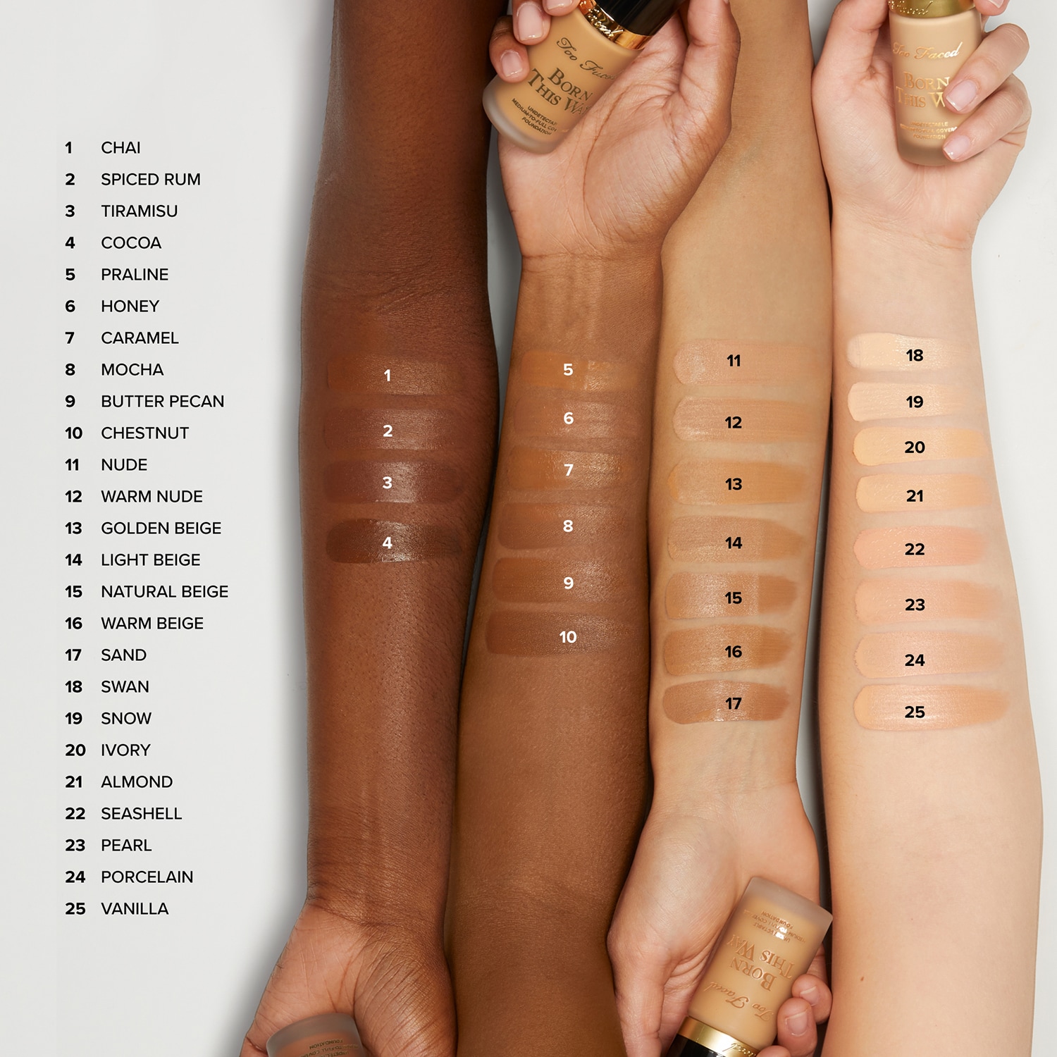 Born This Way Natural Finish Foundation - Base con cobertura media-alta