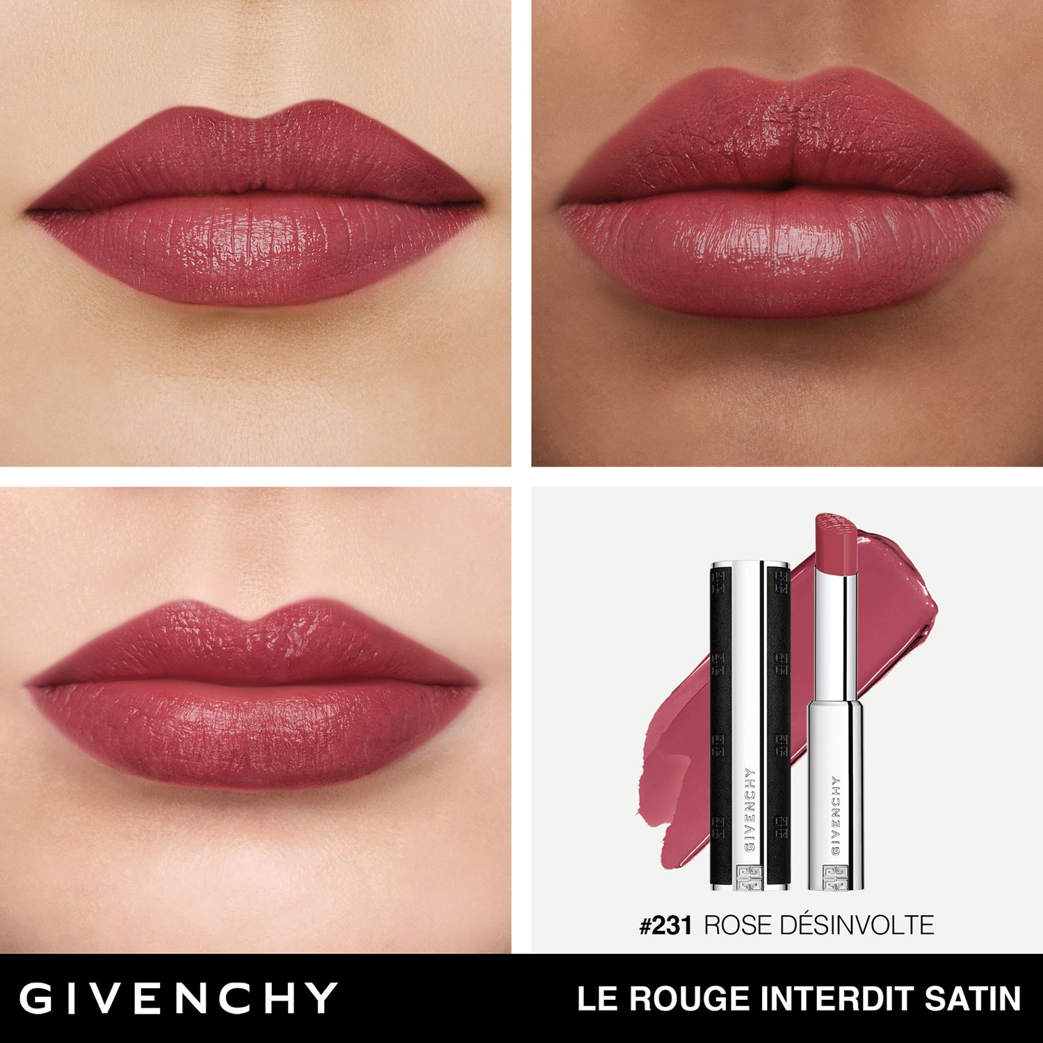 Le Rouge Interdit Satin - Barra de labios de acabado satinado