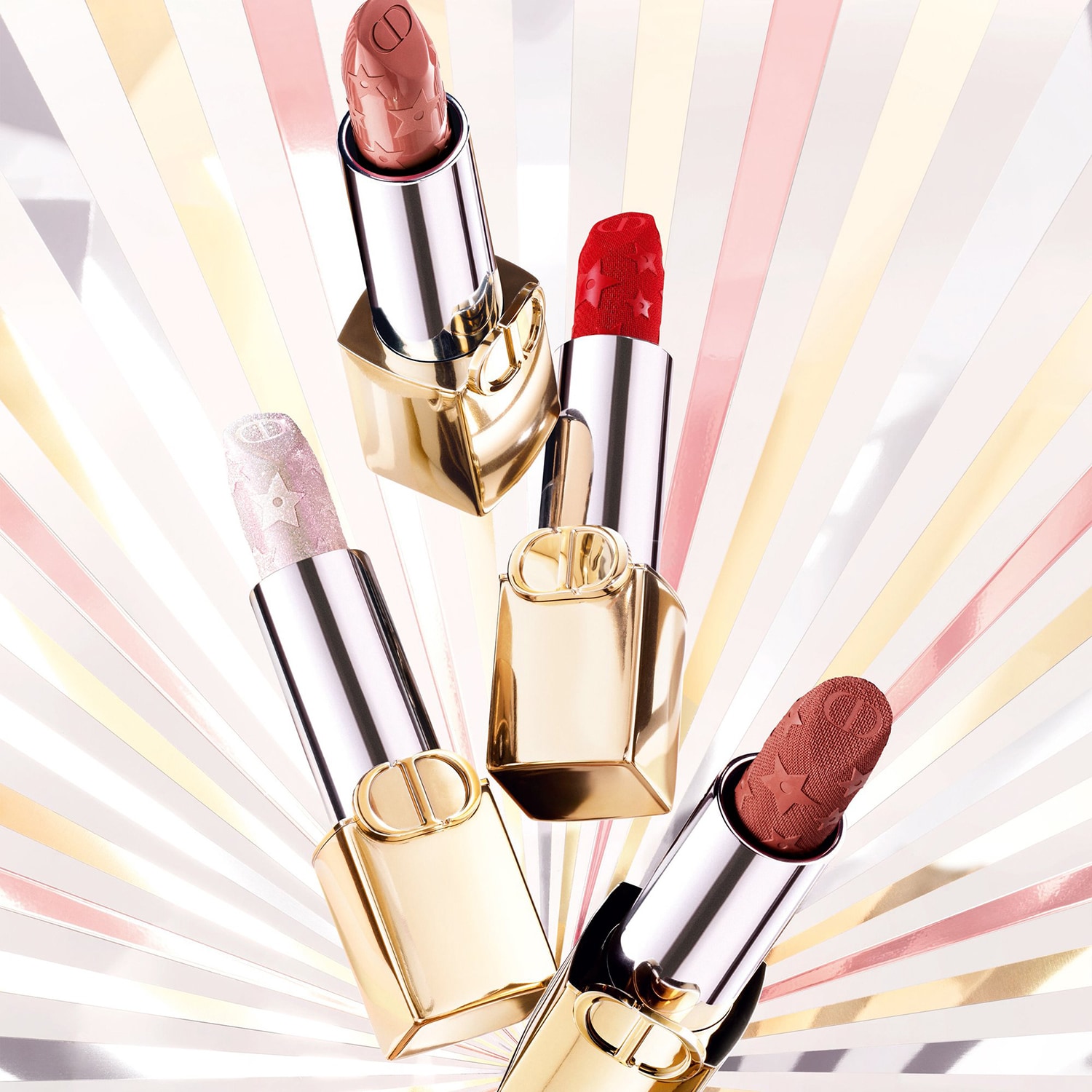 Barra de labios Rouge Dior - Estuche dorado y barra grabada en edici&oacute;n limitada