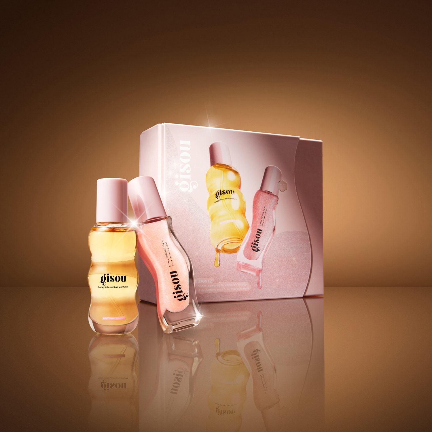 Sparkle & Spritz - Estuche d&uacute;o con perfume para el cabello y aceite labial