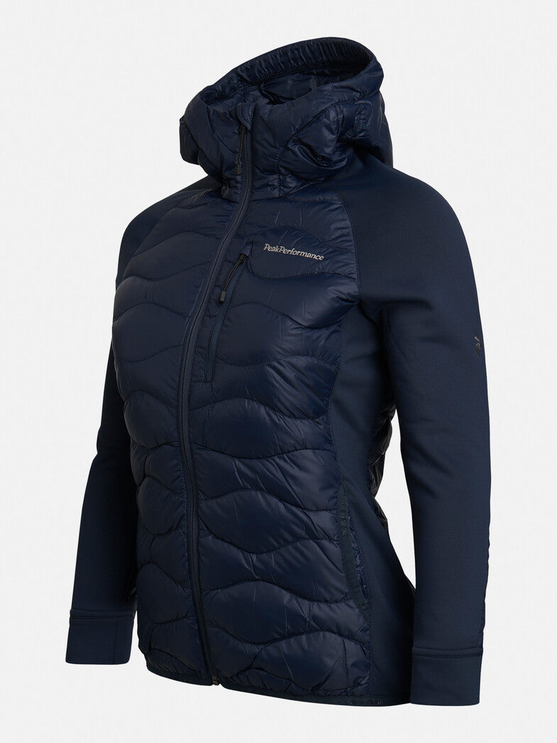 WOMAN'S HELIUM DOWN HYBRID HOOD JACKET (BLUE SHADOW)