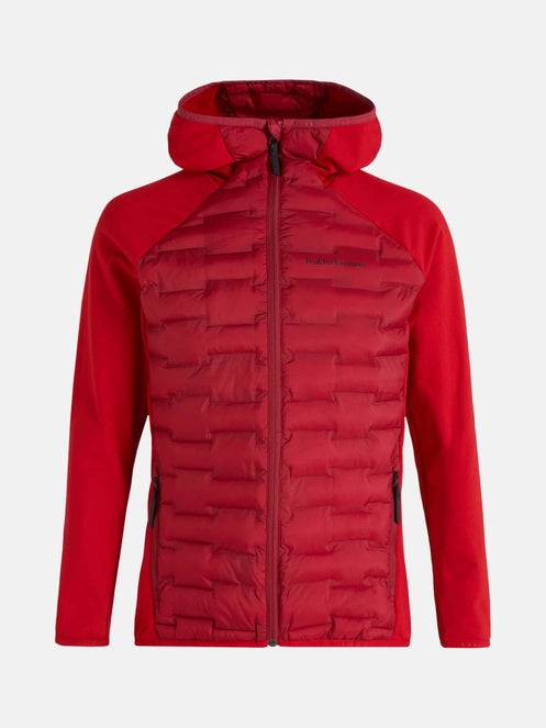 MEN'S ARGON HYBRID HOOD JACKET (ROGUE RED)