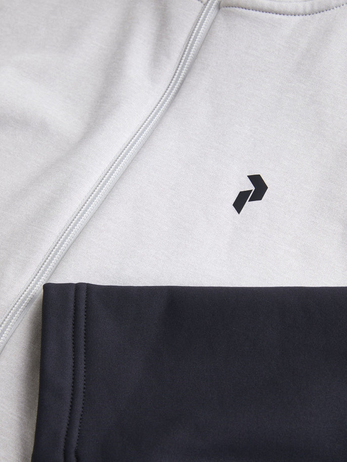 MEN'S RIDER ZIP HOOD MED GREY MELANGE (M03) / BLACK (050)