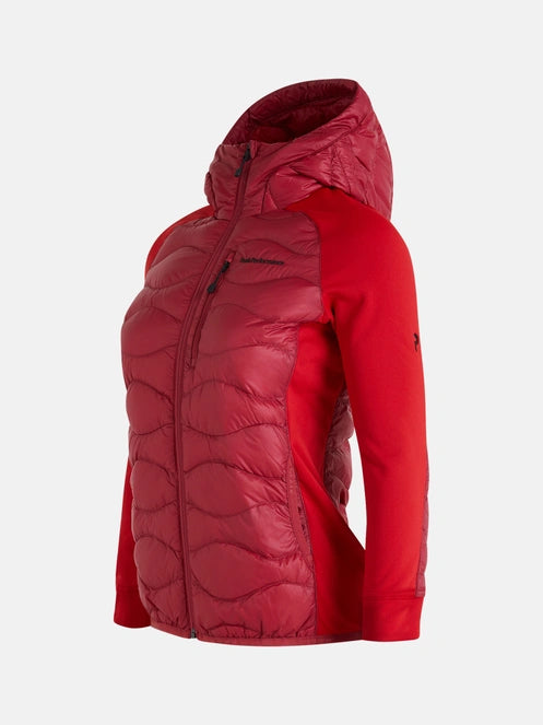 WOMAN'S HELIUM HYBRID DOWN HOOD JACKET (ROGUE RED)