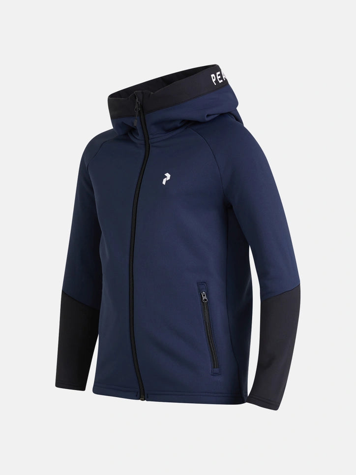 JUNIOR RIDER ZIP HOOD (2N3 BLUE SHADOW/ 050 BLACK)