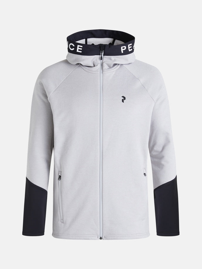 MEN'S RIDER ZIP HOOD MED GREY MELANGE (M03) / BLACK (050)