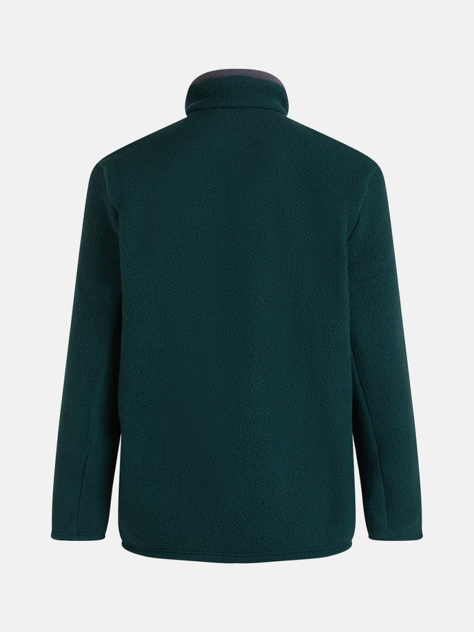 MEN'S FLEECE SNAP T-NECK SCARAB GREEN (4CA)